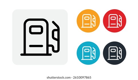 Fuel pump icon illustration isolated vector sign symbol