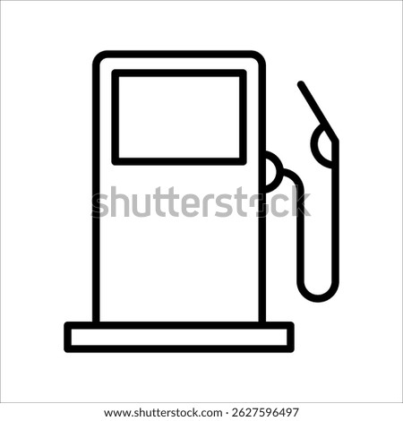 Fuel pump icon, line design Symbol isolated white background. vector illustration. color editable.