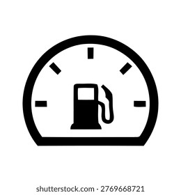 Fuel pump icon on gauge meter
