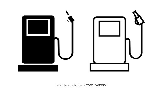 Icono de la bomba de combustible sobre fondo blanco