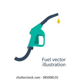 Fuel pump icon. Petrol station sign. Gas station sign. Fuel background. Vector illustration, flat design. Gasoline pump nozzle with drop. - Shutterstock ID 385008133
