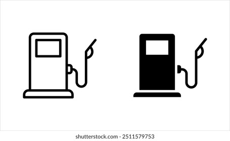 Fuel pump icon set. Gas station icon design. vector illustration on white background