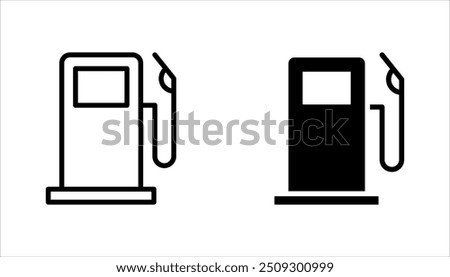 Fuel pump icon set. Gas station icon design. vector illustration on white background