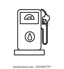Fuel pump icon Simple thin line flat symbol