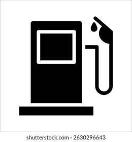 Fuel pump Icon Symbol isolated wh kground. vector illustration. color editable. 