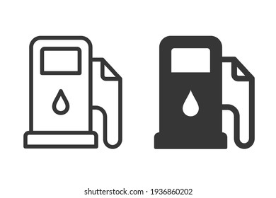 Fuel pump icon. Vector illustration isolated on white.