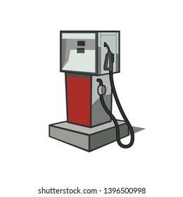 Fuel Pump Image. Refuel Station Illustration Presented in 3D Colored Style as Trendy Symbol for Design and Websites, Presentation or Application. 