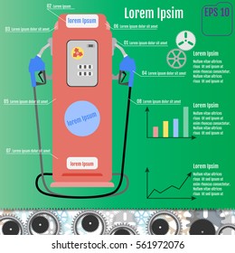 Fuel Pump infographic. Vector illustration