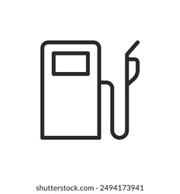 Fuel pump, linear style icon. fuel pump at a gas station. Editable stroke width