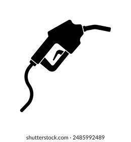 Icono de boquilla de bomba de combustible aislado sobre fondo blanco.