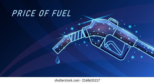 boquilla de la bomba de combustible de bajo nivel de polo sobre el vector de fondo azul oscuro