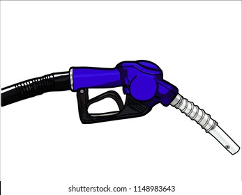 Fuel pump nozzle on a white background.Gas pump.Vector illustration.EPS10