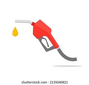 Fuel Pump Petrol Icon Drop Hanging. Gas Pump Gun Logo Vector Pipe Gasoline