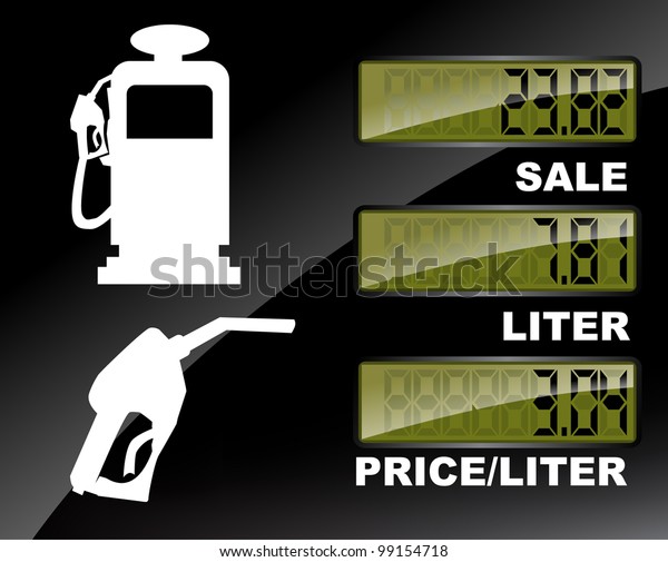 Fuel pump price label\
set