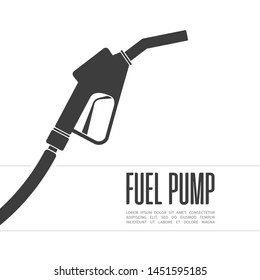 Fuel pump sign in modern flat style. Gas station icon isolated on white background. Fuel or Petrol station emblem. Vector illustration. EPS 10. 
