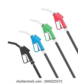 Fuel pump sign in modern flat style. Gas station icon isolated on white background. Fuel or Petrol station emblem. Vector illustration. EPS 10. 