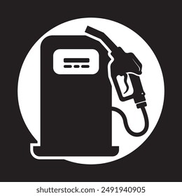 Fuel pump symbol. Isolated vector illustration. nozzle icon sign silhouette