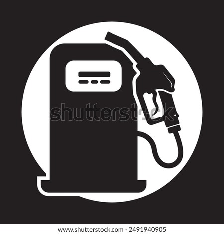 Fuel pump symbol. Isolated vector illustration. nozzle icon sign silhouette