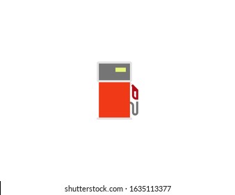 Fuel pump vector flat icon. Isolated oil, gas, petrol station emoji illustration 