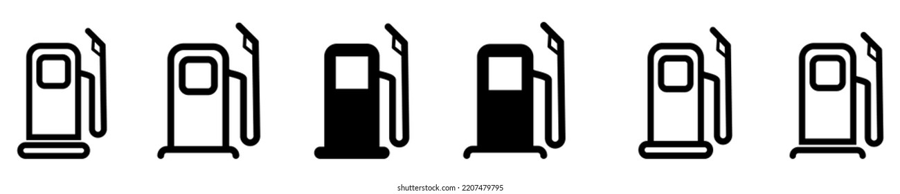 Fuel pump vector icon. Gas station illustration. Petrol, diesel, oil.