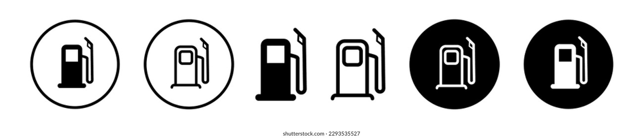 Fuel pump vector icon. Gas station illustration. Petrol, diesel, oil.