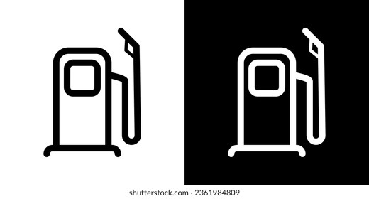 Fuel pump vector icon. Gas station illustration. Petrol, diesel, oil.