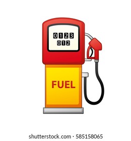 Fuel pump vector isolated. Gasoline filling station icon.