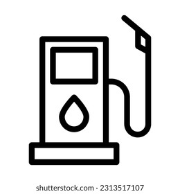 Fuel Pump Vector Thick Line Icon For Personal And Commercial Use.

