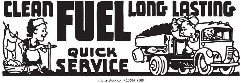Fuel Quick Service - Retro Ad Art Banner