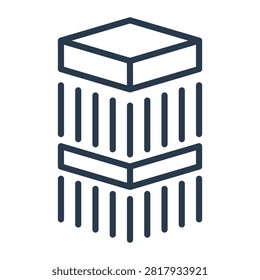 Fuel Rod Assembly Vector Icon Illustration