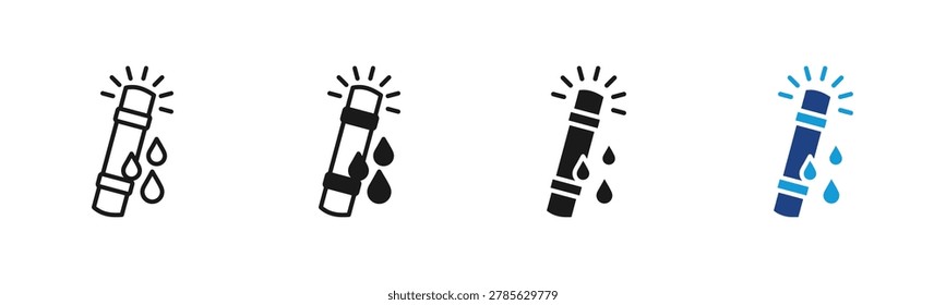 Fuel Rod icon set multiple style collection
