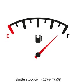The fuel sensor is horizontal. Flat style. Isolated on white background. Vector
