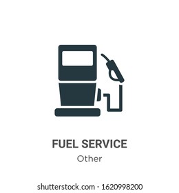 Fuel service glyph icon vector on white background. Flat vector fuel service icon symbol sign from modern other collection for mobile concept and web apps design.