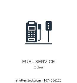 Vektorillustration des Kraftstoffdienstes Trendy flache Brennstoffservice Symbol aus anderen Kollektionen einzeln auf weißem Hintergrund. Vektorillustration-Illustration kann für Web- und Mobile-Grafikdesign, Logo, eps10 verwendet werden