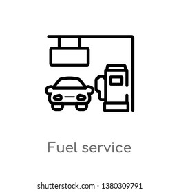 fuel service vector line icon. Simple element illustration. fuel service outline icon from other concept. Can be used for web and mobile