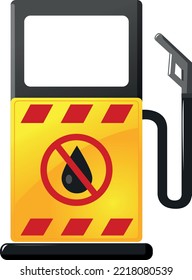 Fuel Shortage With Symbol Of Petrol Cross Out