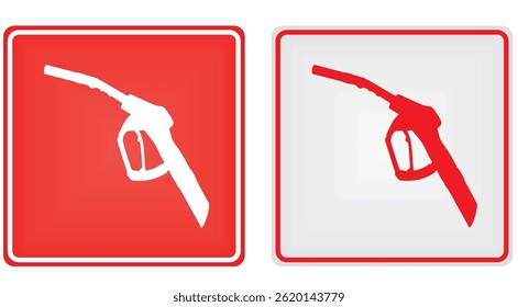 Fuel sign red background. vector