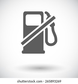 Fuel. Single flat icon on white background. Vector illustration.