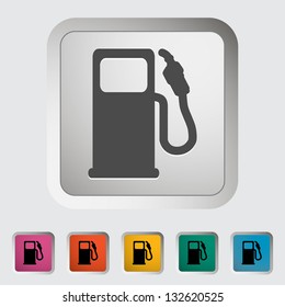 Fuel. Single icon. Vector illustration.