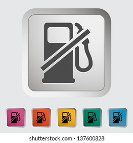 Fuel. Single icon. Vector illustration.
