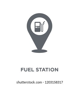 Fuel station icon. Fuel station design concept from Industry collection. Simple element vector illustration on white background.