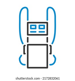 Fuel Station Icon. Editable Bold Outline With Color Fill Design. Vector Illustration.