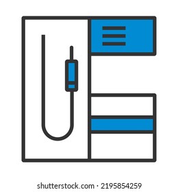 Fuel Station Icon. Editable Bold Outline With Color Fill Design. Vector Illustration.