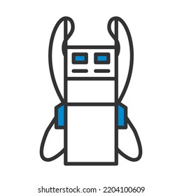 Fuel Station Icon. Editable Bold Outline With Color Fill Design. Vector Illustration.
