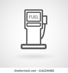 Fuel station icon on white background, vector, illustration, eps file