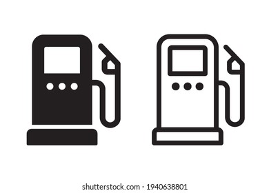 Fuel station icon. Vector illustration isolated on white.