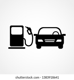 fuel station, isolated icon on white background, auto service, car repair