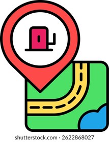 Fuel station Line vector Icon Design
