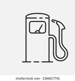 Fuel station. Linear vector icon