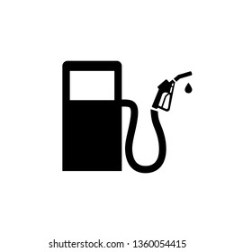 Fuel station pump icon logo